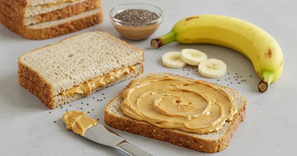 peanut butter sandwich calories